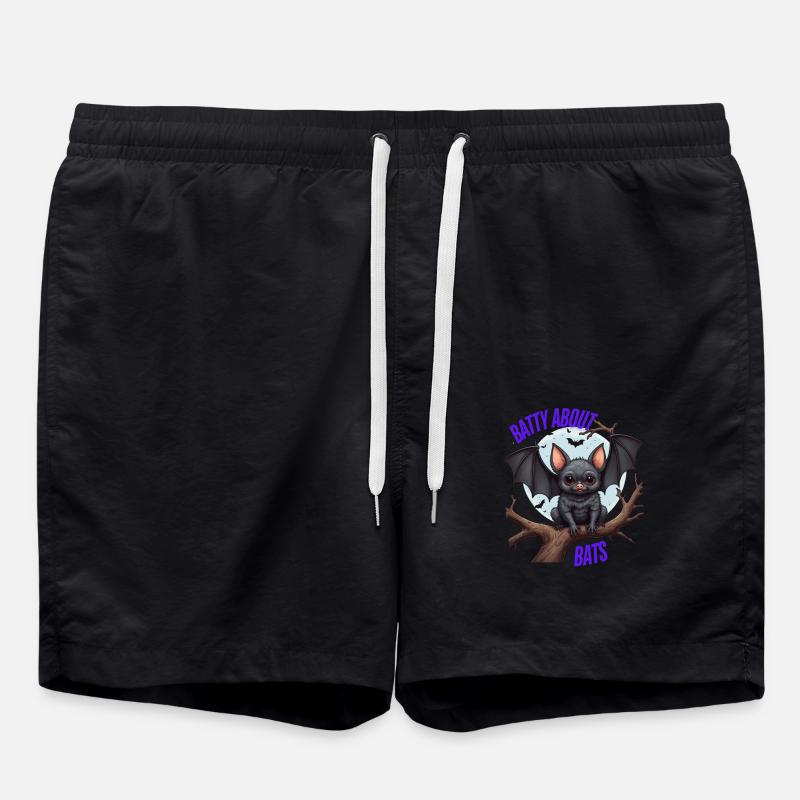 Beautiful Bats - Swim Trunks - black