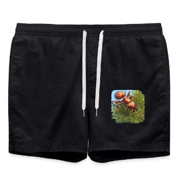 Ant Ameisen Ameise - Badeshorts - Schwarz - Vorne - AI Model Male 185 light (185cm)