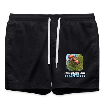 Ant Ameisen Ameise - Badeshorts - Schwarz - Vorne - AI Model Male 185 light (185cm)