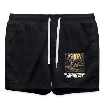 Ant Ameisen Ameise - Badeshorts - Schwarz - Vorne - AI Model Male 185 light (185cm)