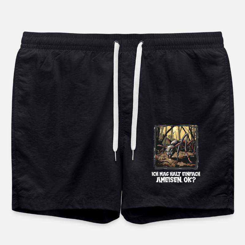 Ant ants ant - Swim Trunks - black