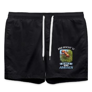 Ant Ameisen Ameise - Badeshorts - Schwarz - Vorne - AI Model Male 185 light (185cm)
