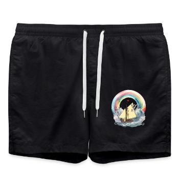 Peanut Maritime Sailing Ship Ship Ships Boat - Swim Trunks - black - Front - AI Model Male 185 light (185cm)