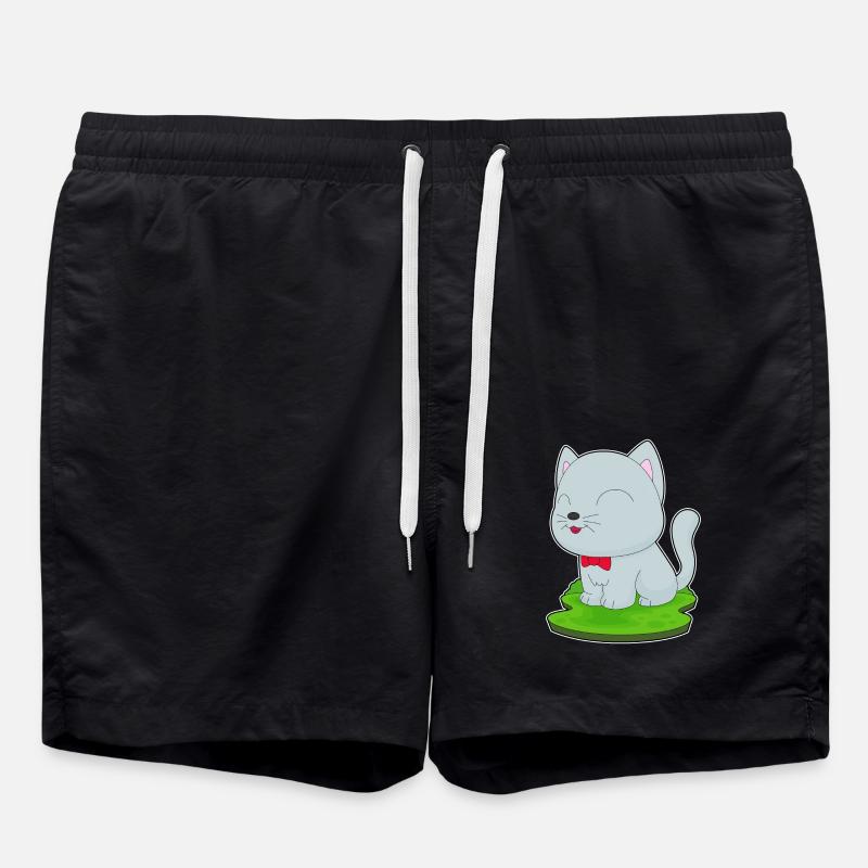 Noeud papillon chat - Short de bain - noir