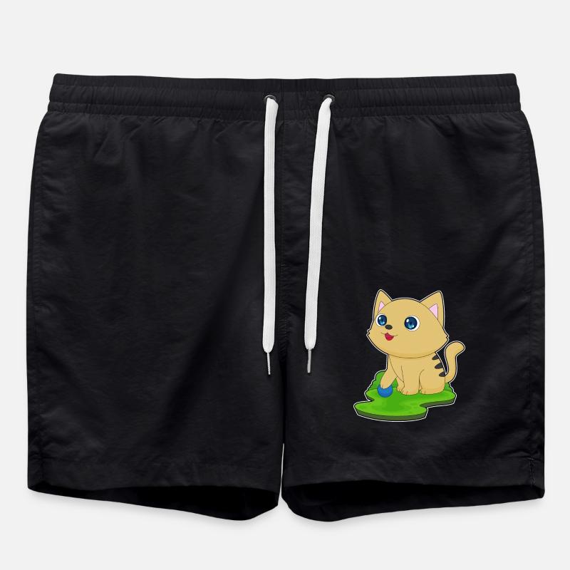 Cat Play - Swim Trunks - black