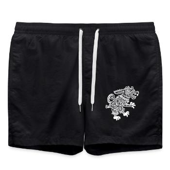 Dieu aztèque Mythologie ancienne Tezcatlipoca - Short de bain - noir - Devant - AI Model Male 185 light (185cm)