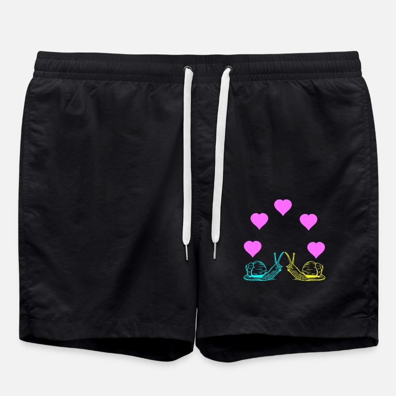Escargots Escargot Saint Valentin - Short de bain - noir