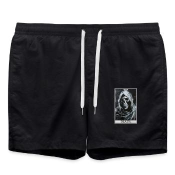 Carte de Tarot, Carte de Tarot, Mort - Short de bain - noir - Devant - AI Model Male 185 light (185cm)