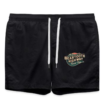 Beartooth Highway Road Trip Aventure - Short de bain - noir - Devant - AI Model Male 185 light (185cm)