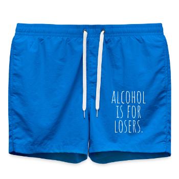 Alcohol Is For Losers Alkoholfrei Sober Ohne Alk - Badeshorts - Cobalt blue - Vorne