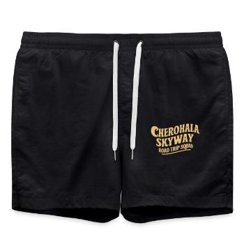 Cherohala Skyway Road Trip Squad - Swim Trunks - black - Front - AI Model Male 185 light (185cm)