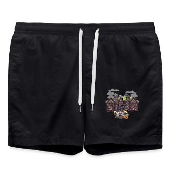 Medieval Witch Witches Halloween Witchcraft Fairy Tale - Swim Trunks - black - Front - AI Model Male 185 light (185cm)