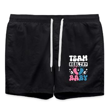 Team healthy baby - Badeshorts - Schwarz - Vorne - AI Model Male 185 light (185cm)