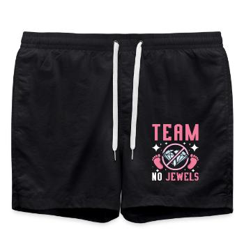 Gender Reveal Team équipe de filles pas de bijoux - Short de bain - noir - Devant - AI Model Male 185 light (185cm)