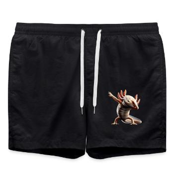 Dabbing Axolotl Animal Animal Lover Cool Motif Dab - Short de bain - noir - Devant - AI Model Male 185 light (185cm)