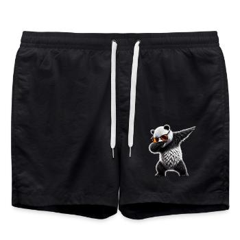 Dabbing Panda Bear Animal Lover Dab Cool Animals - Swim Trunks - black - Front - AI Model Male 185 light (185cm)