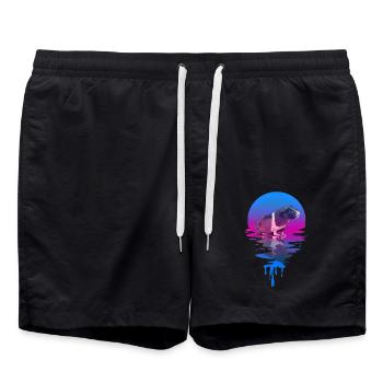 Sunset Skinny Pig - Badeshorts - Schwarz - Vorne - AI Model Male 185 light (185cm)