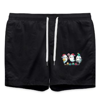 Fantômes pour les fantômes de Noël - Short de bain - noir - Devant - AI Model Male 185 light (185cm)