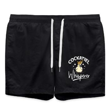Chuchoteur de calopsitte - Short de bain - noir - Devant - AI Model Male 185 light (185cm)