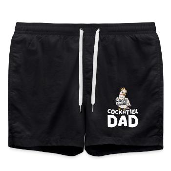 Le plus grand papa calopsitte du monde - Short de bain - noir - Devant - AI Model Male 185 light (185cm)