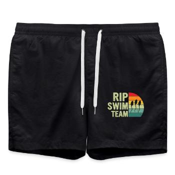 Rip Swim Team Funny Vasectomy Recovery Present - Badeshorts - Schwarz - Vorne - AI Model Male 185 light (185cm)