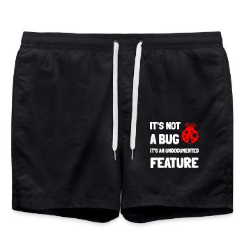 Informatik Informatiker Witz lustiger Spruch Coder - Badeshorts - Schwarz - Vorne - AI Model Male 185 light (185cm)