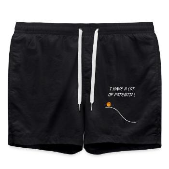Physiker Physik Lustige Sprüche Nerd nerdy Geek - Badeshorts - Schwarz - Vorne - AI Model Male 185 light (185cm)