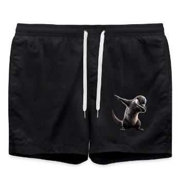 Funny Dabbing Otter Dance Animal Lover Dab - Swim Trunks - black - Front - AI Model Male 185 light (185cm)