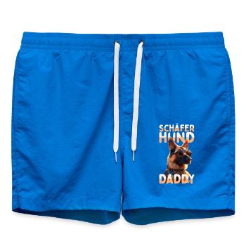 Schäferhund Daddy Papa Dad Vatertag Schäferhunde - Badeshorts - Cobalt blue - Vorne