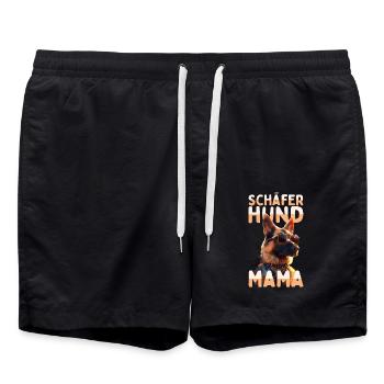 Schäferhund Mama Frauchen Muttertag Schäferhunde - Badeshorts - Schwarz - Vorne - AI Model Male 185 light (185cm)