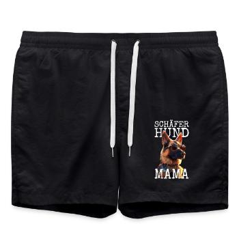 Schäferhund Mama Frauchen Muttertag Schäferhunde - Badeshorts - Schwarz - Vorne - AI Model Male 185 light (185cm)
