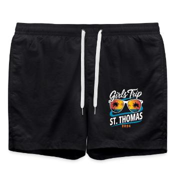 Voyage entre filles à Saint-Thomas 2024 - Short de bain - noir - Devant - AI Model Male 185 light (185cm)