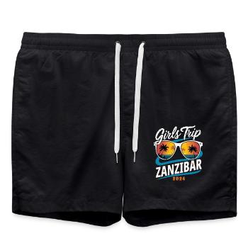Girls Trip Zanzibar 2024 - Swim Trunks - black - Front - AI Model Male 185 light (185cm)