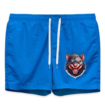 Wild angry animal Tasmanian devil mascot - Swim Trunks - cobalt blue - Front