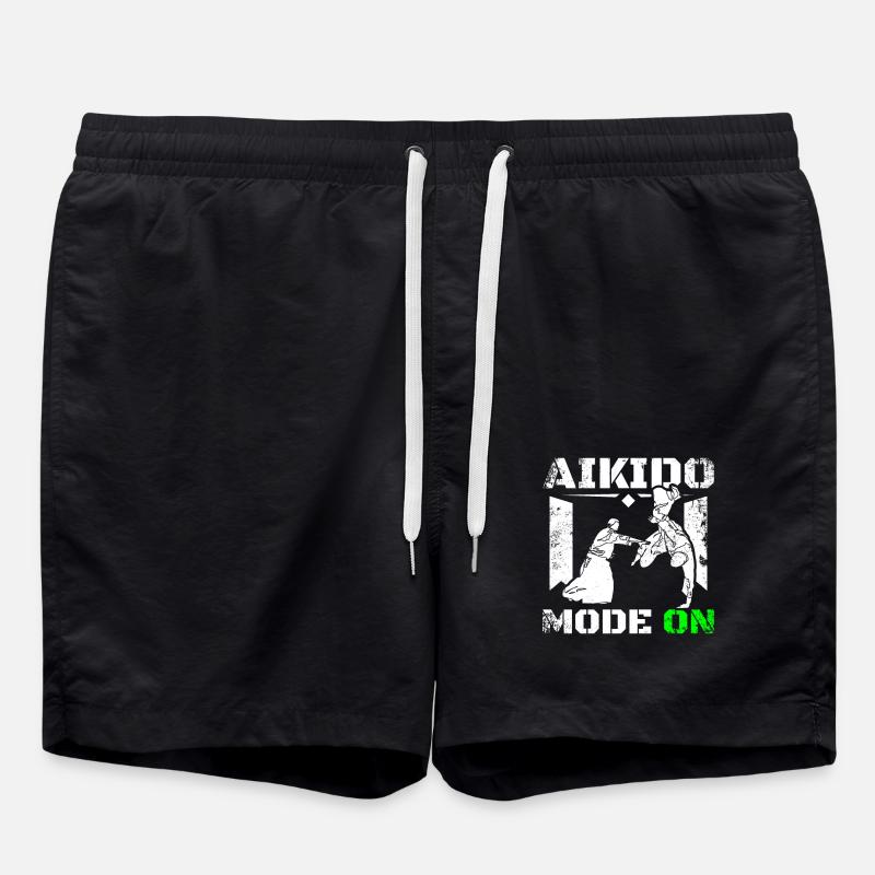 Aikido mode on - Swim Trunks - black