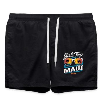 Girls Trip Maui 2024 - Swim Trunks - black - Front - AI Model Male 185 light (185cm)