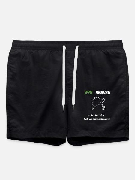 24H-Rennen Schwalbenschwanz Rennsport - Badeshorts - Schwarz
