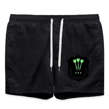 Darts Coat of Arms - Swim Trunks - black - Front - AI Model Male 185 light (185cm)
