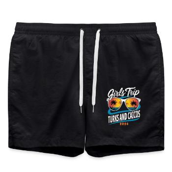 Voyage entre filles aux îles Turques-et-Caïques 2024 - Short de bain - noir - Devant - AI Model Male 185 light (185cm)