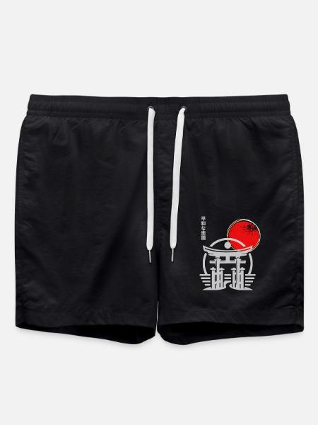 Japan Temple - Swim Trunks - black