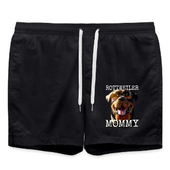 Rottweiler Mommy Mama Mutter Muttertag Mom Hunde - Badeshorts - Schwarz - Vorne - AI Model Male 185 light (185cm)