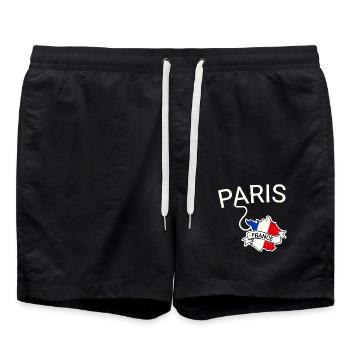 France Paris - Swim Trunks - black - Front - AI Model Male 185 light (185cm)