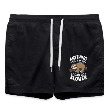 Citation de motivation inspirante de la paresse : Tout - Short de bain - noir - Devant - AI Model Male 185 light (185cm)