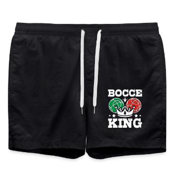 Bocce ball king - Badeshorts - Schwarz - Vorne - AI Model Male 185 light (185cm)