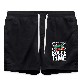 Grab your balls It's bocce time - Badeshorts - Schwarz - Vorne - AI Model Male 185 light (185cm)