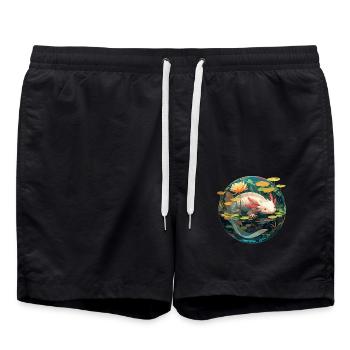 Axolotl - Short de bain - noir - Devant - AI Model Male 185 light (185cm)