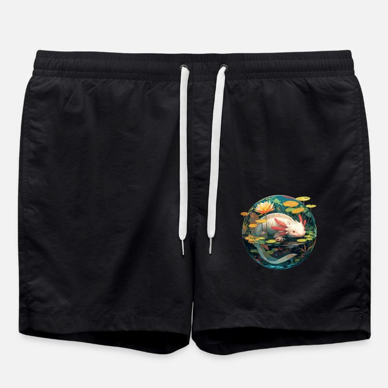 Axolotl - Swim Trunks - black