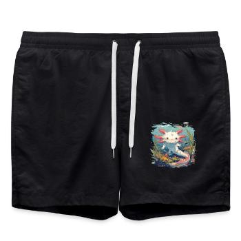 Axolotl - Short de bain - noir - Devant - AI Model Male 185 light (185cm)