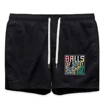 Boules d’acier Légèrement boules Cadeaux de flipper en acier - Short de bain - noir - Devant - AI Model Male 185 light (185cm)