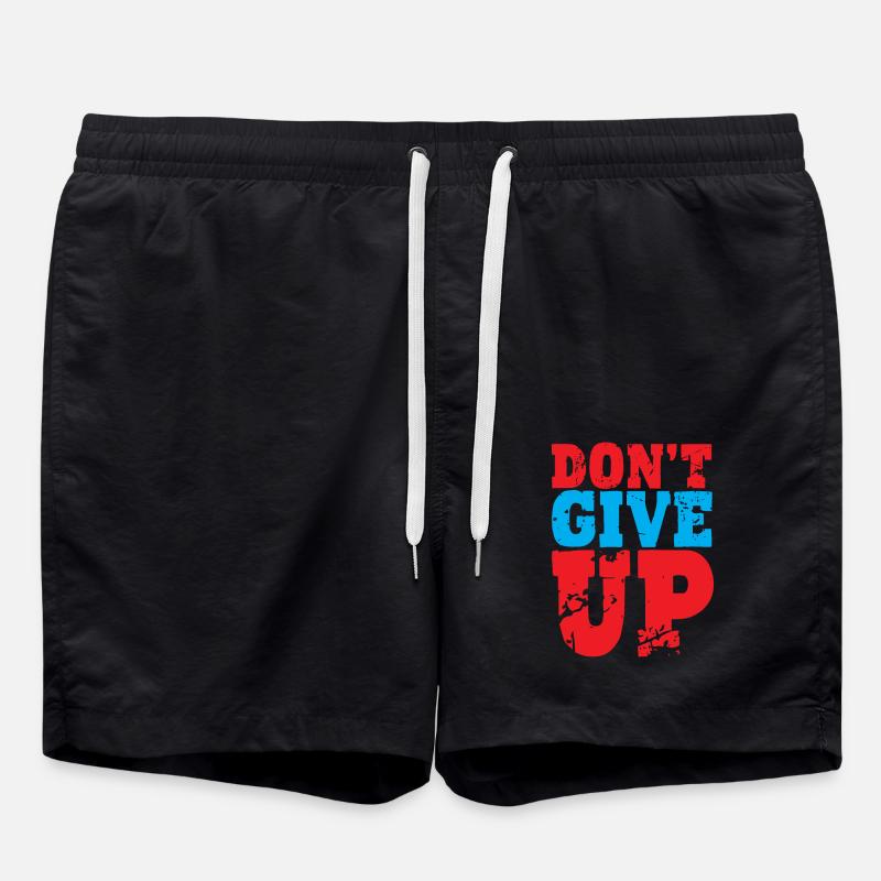 Don't Give Up - Swim Trunks - black